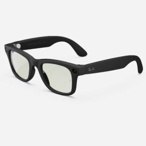 عینک هوشمند ری بن متا مدل وایفارر رنگ مشکی مات با عدسی ترنزیشن (انتقالی) سبز RAY-BAN META WAYFARER transitions RW4006 سایز 50mm