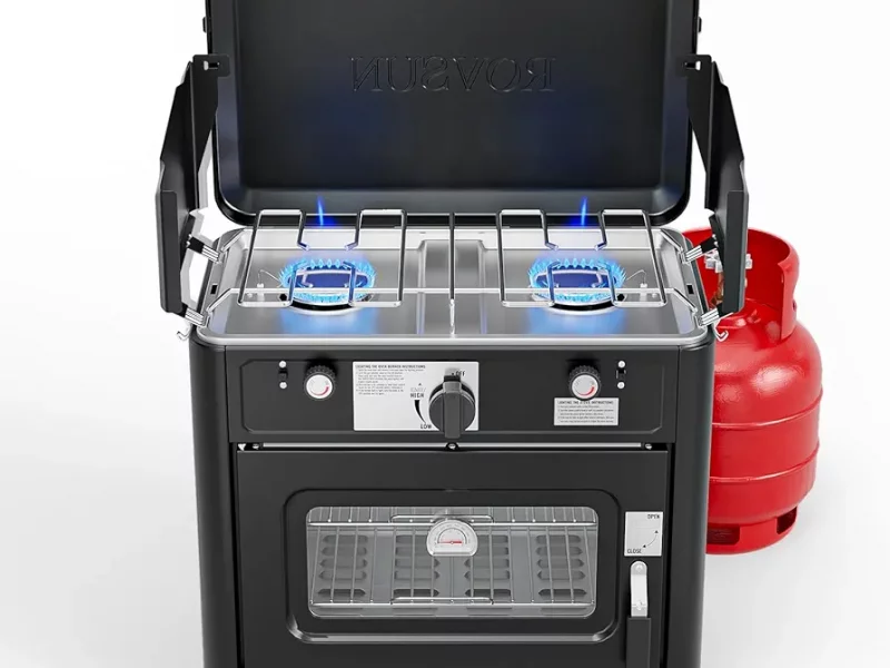 اجاق گاز دو شعله فر دار کمپینگAJ500