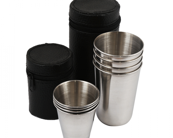 لیوان استیل ضد زنگ ۴ عددی سفری