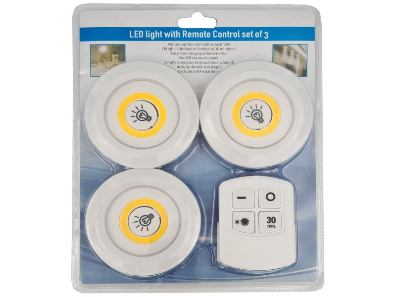 چراغ اضطراری سقفی مدل ریموت دار 3in1 مجموعه 3 عددی