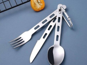 مجموعه قاشق و چنگال سفری مدل استیل