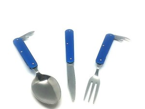 قاشق و چنگال و چاقو سفری کیف دار