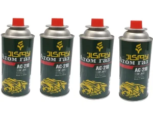 کپسول گاز اتم گاز مدل S50 حجم 220 گرم بسته 4 عددی