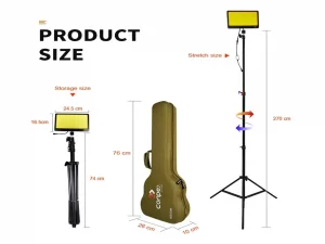 چراغ کمپینگ دو رنگ کانپکس مدل FR-19 COB RF با سه پایه