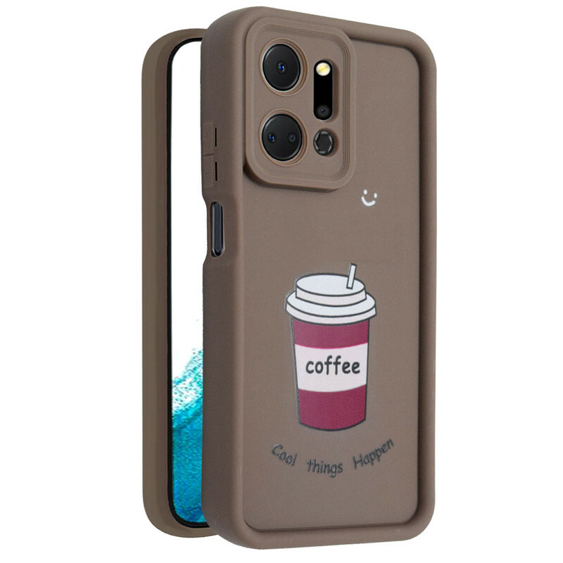 کاور طرح‌دار مدل CafeMood مناسب برای گوشی موبایل آنر X7A