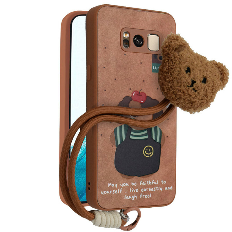 کاور فانتزی مدل Doxie Grip مناسب برای گوشی موبایل سامسونگ Galaxy S8 Plus به همراه بند آویز خرسی