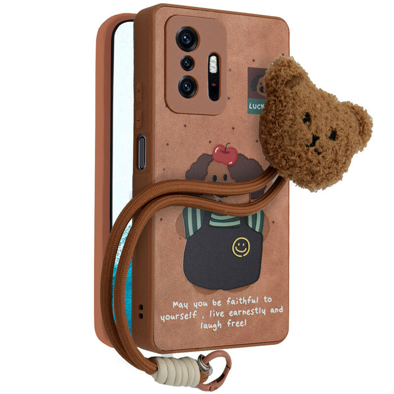 کاور فانتزی مدل Doxie Grip مناسب برای گوشی موبایل شیائومی 11T / 11T Pro به همراه بند آویز خرسی