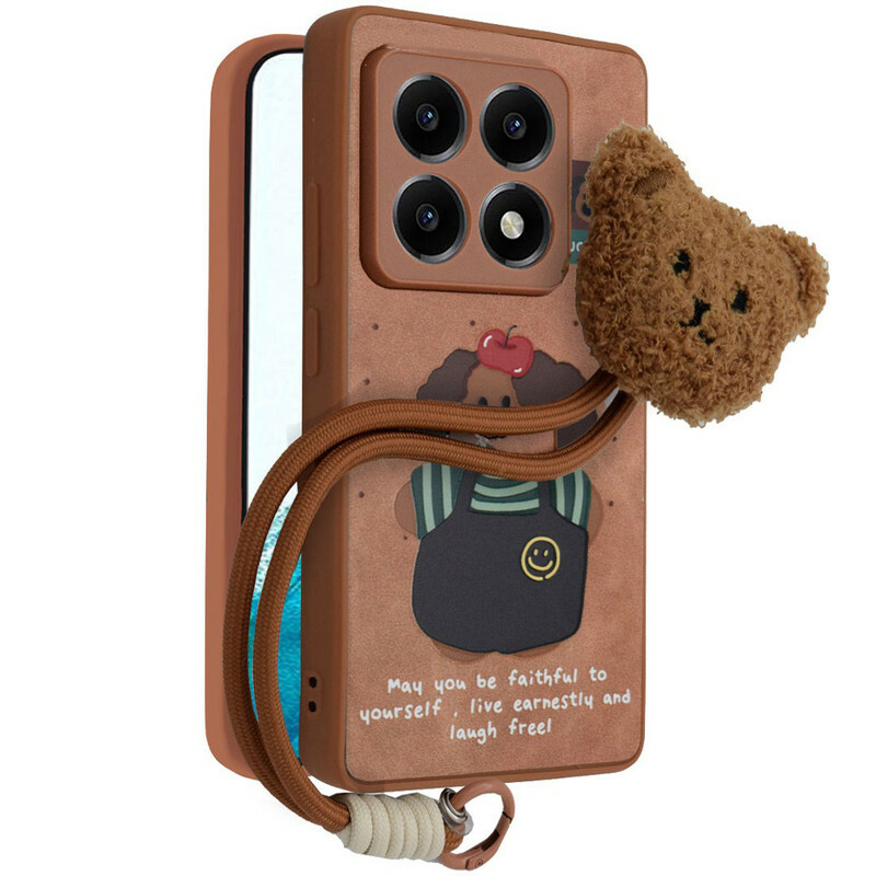 کاور فانتزی مدل Doxie Grip مناسب برای گوشی موبایل شیائومی 14T Pro به همراه بند آویز خرسی