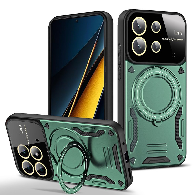 کاور مدل HybridRing مناسب برای گوشی موبایل شیائومی Poco X6 / Redmi Note 13 Pro 5G