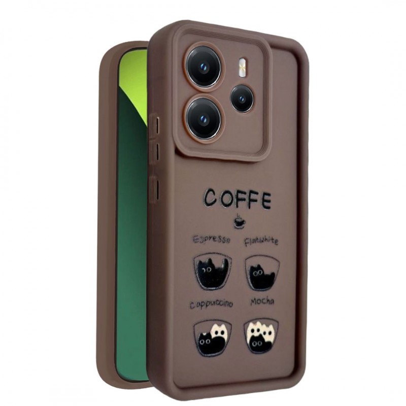 کاور طرح دار مدل MochaMew مناسب برای گوشی موبایل Redmi Note 14 4G