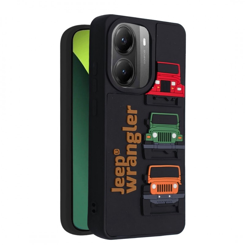 کاور فانتزی Jeep Wrangler سه‌بعدی مناسب برای گوشی موبایل شیائومی Poco X7 Pro