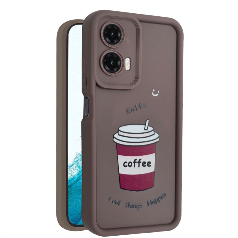 کاور طرح‌دار مدل CafeMood مناسب برای گوشی موبایل موتورولا Moto G35