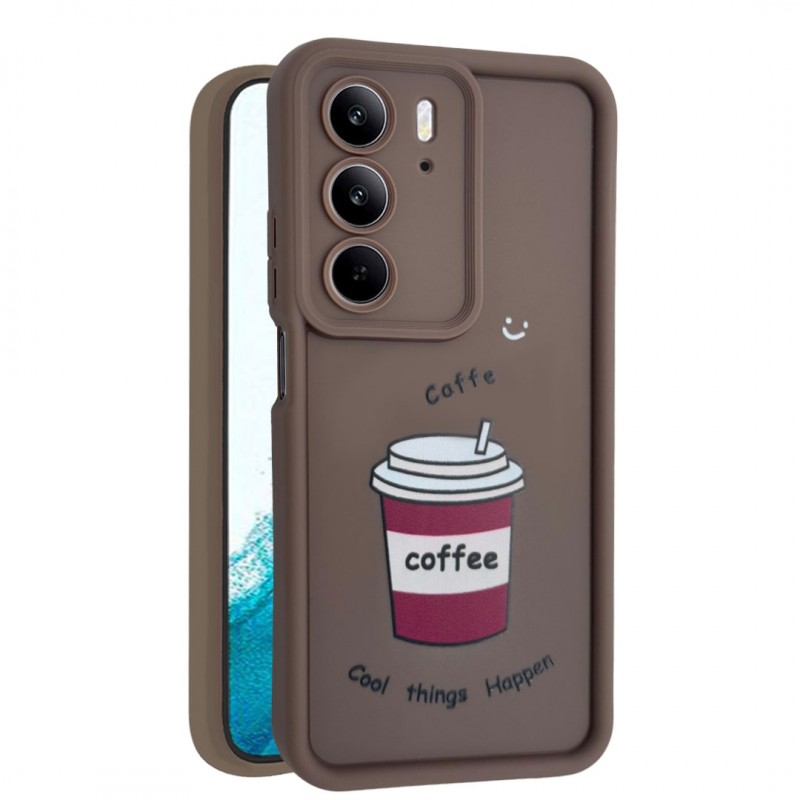 کاور طرح‌دار مدل CafeMood مناسب برای گوشی موبایل ریلمی C75