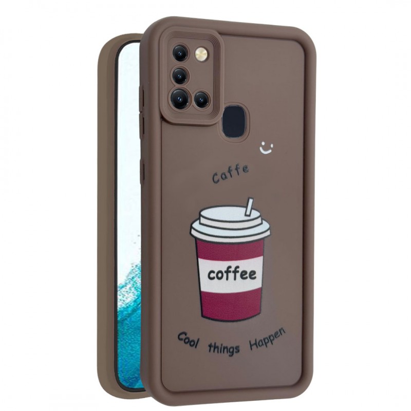 کاور طرح‌دار مدل CafeMood مناسب برای گوشی موبایل سامسونگ Galaxy A21S