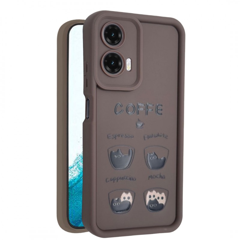 کاور طرح دار مدل MochaMew مناسب برای گوشی موبایل موتورولا Moto G35