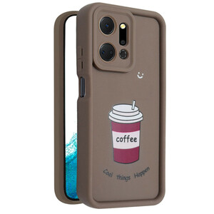 کاور طرح‌دار مدل CafeMood مناسب برای گوشی موبایل آنر X7A