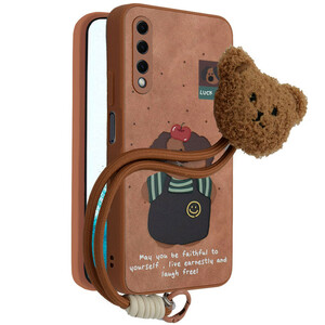 کاور فانتزی مدل Doxie Grip مناسب برای گوشی موبایل هوآوی Y9S به همراه بند آویز خرسی