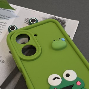نمای جانبی قاب GreenFrog مناسب گوشی Redmi A5، با گوش‌های برجسته و رنگ سبز فانتزی