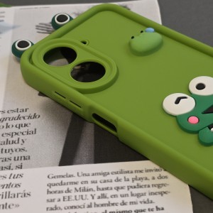 نمای جانبی قاب GreenFrog مناسب گوشی Redmi A5، با گوش‌های برجسته و رنگ سبز فانتزی