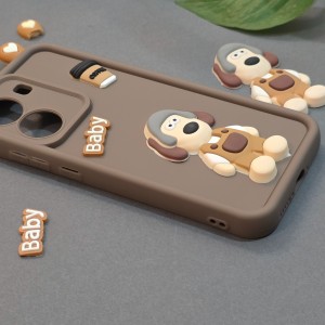 کاور فانتزی مدل KittyDog مناسب برای گوشی موبایل شیائومی Poco X7 Pro نمای کناری