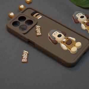 کاور فانتزی مدل KittyDog مناسب برای گوشی موبایل آنر Honor X8A نمای کناری