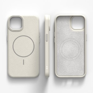 کاور لوکس Cavaro برای اپل iPhone 13 Mini | طراحی ظاهری خاص، چرم مصنوعی باکیفیت طوسی روشن
