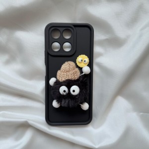 قاب موبایل woollyPop مدل آنر Honor X6A | طراحی یونیک + عروسک پشمالو کلاه‌دار