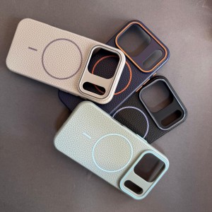 قاب طرح چرم apple 17 pro