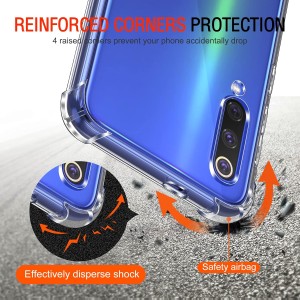 کاور ژله‌ای ShockProof مناسب برای گوشی شیائومی Mi 9 SE | طراحی شفاف، محافظت لنز دوربین