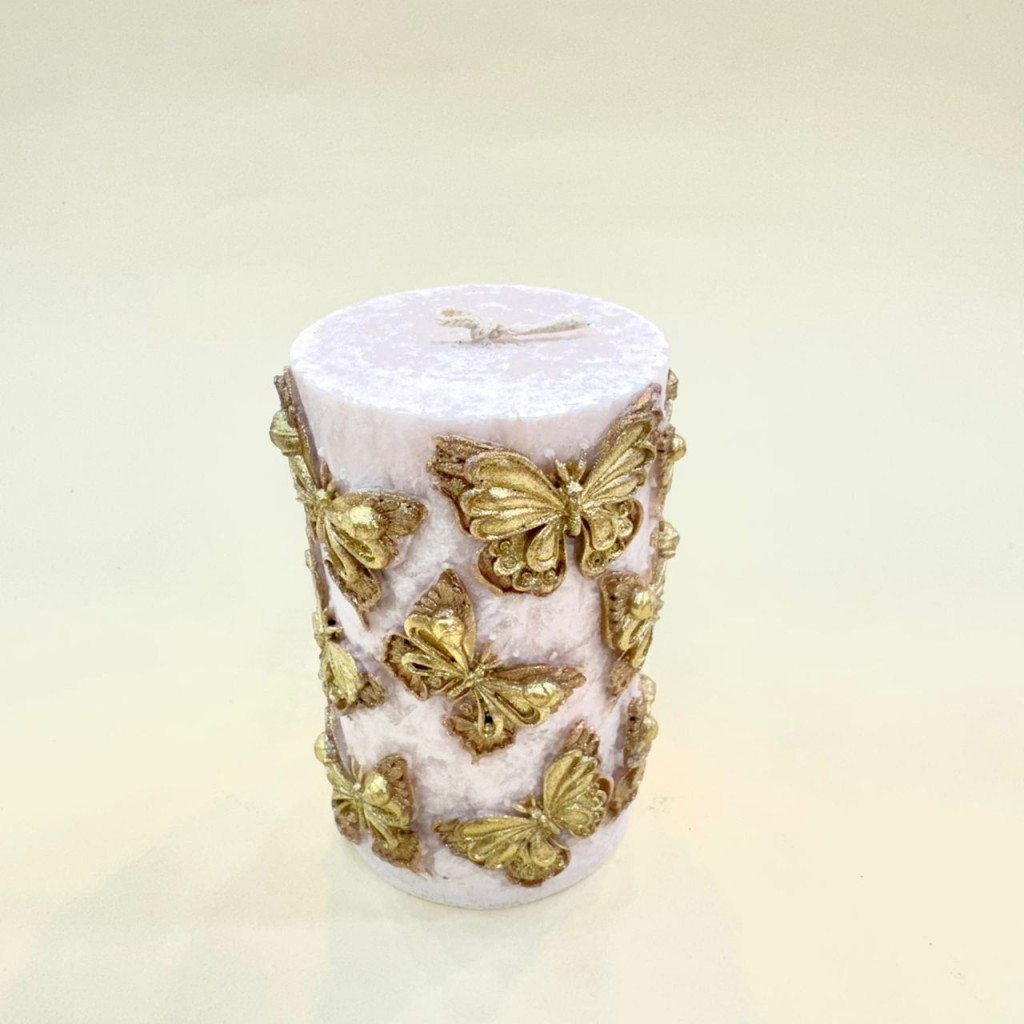 شمع استوانه مدل پروانه