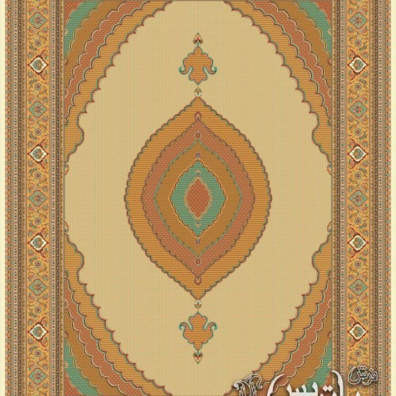فرش پاتریس ریزی ماهی سنتی کرم 1050 شانه