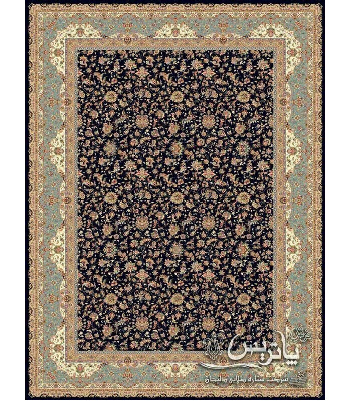 فرش پاتریس پالیز سرمه ای 1200 شانه