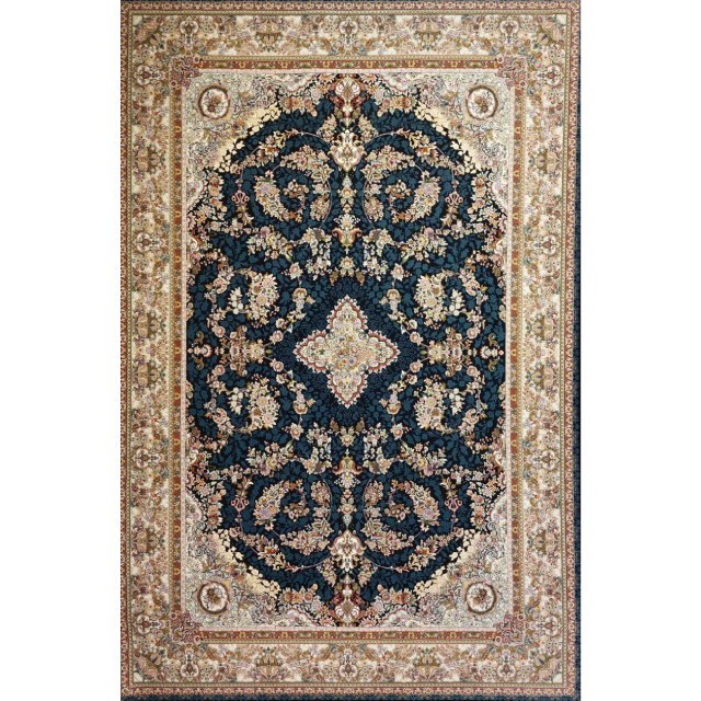 فرش  محتشم طرح مینا رنگ سرمه ای 700 شانه