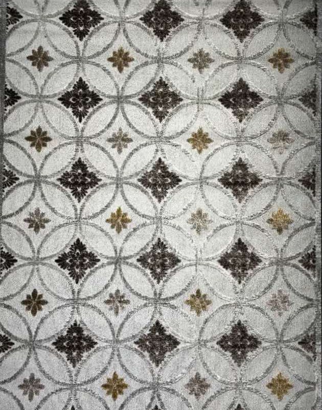 فرش ساوین کد 7425 نقره ای روشن