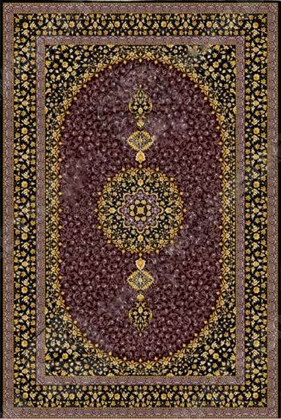 فرش محتشم کد  100901 رنگ زرشکی