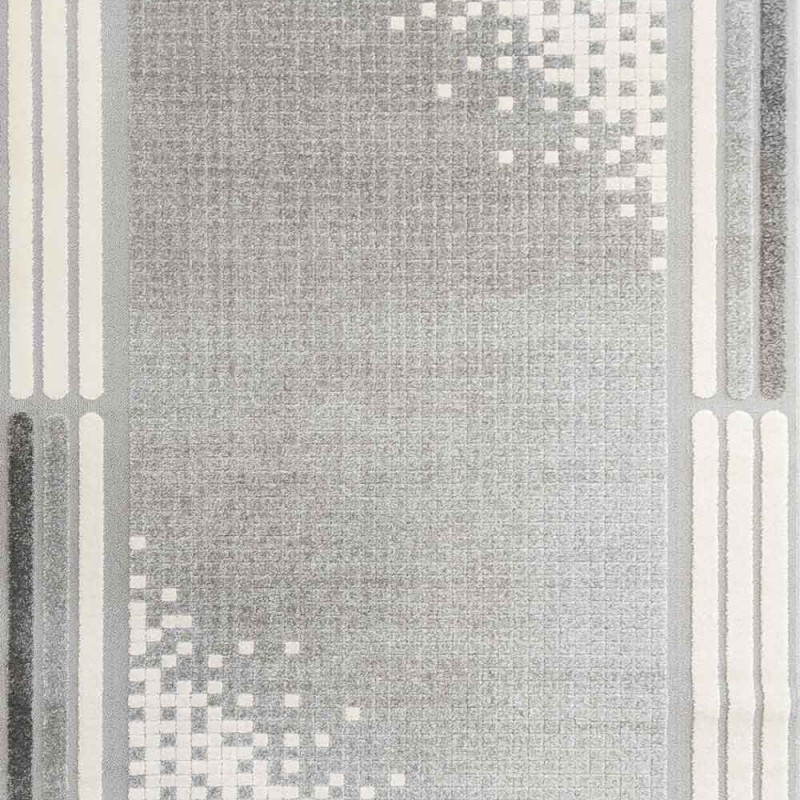 فرش ساوین کد 7433 رنگ نقره ای روشن