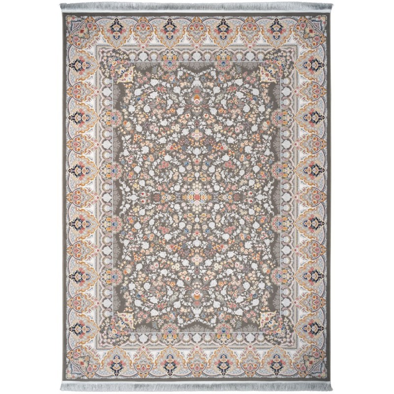 فرش محتشم طرح باغ جان متالیک 1500 شانه گل