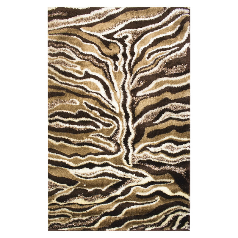 فرش ماشینی پاتریس طرح حانا زمینه قهوه ای