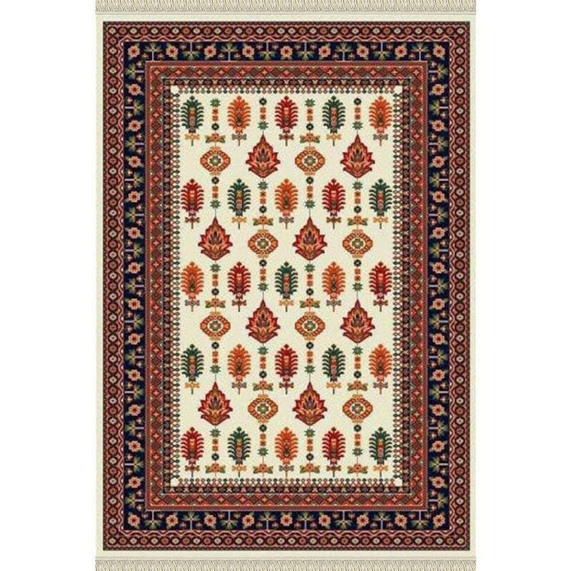 فرش ماشینی ساوین طرح سارگل زمینه کرم