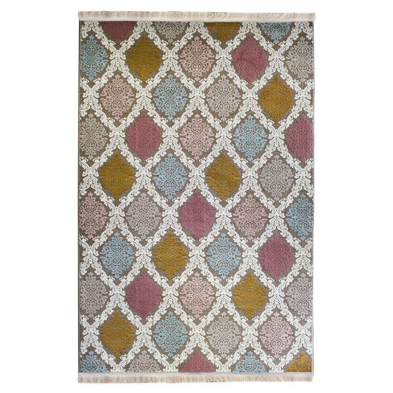 فرش ماشینی پاتریس طرح سایان زمینه قهوه ای 700 شانه