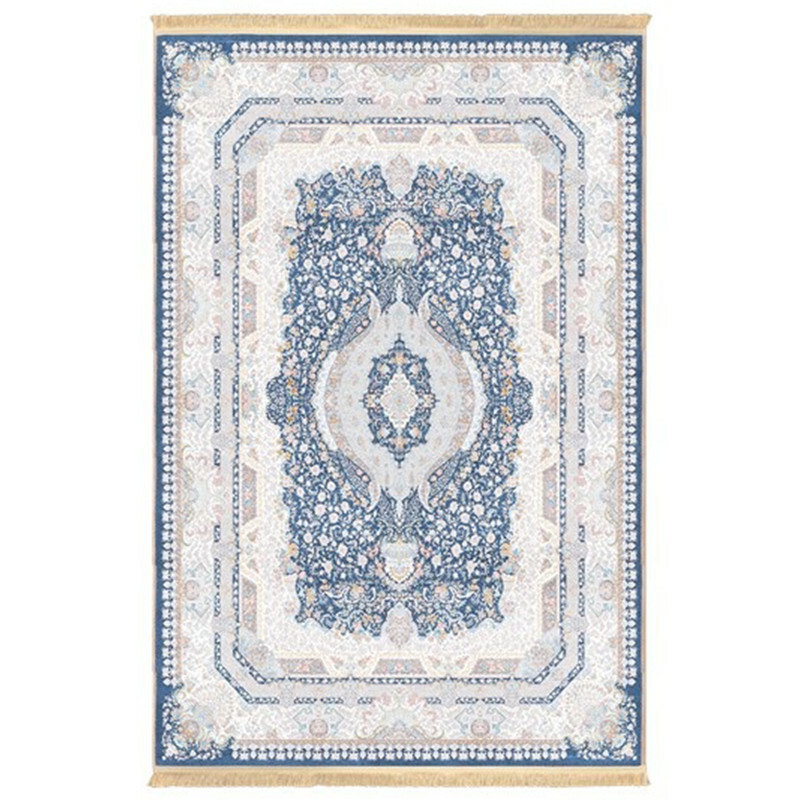 فرش ماشینی محتشم طرح مروارید زمینه اطلسی 1200 شانه