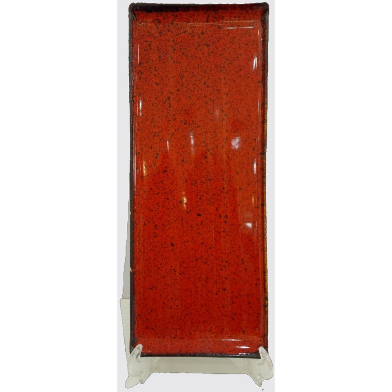 دیس سرامیکی مستطیل دوریکا قرمز خالدار