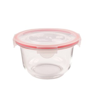 کاسه گرد شیشه ای دربدار بزرگ 3 لیتر لیمون کد 207535