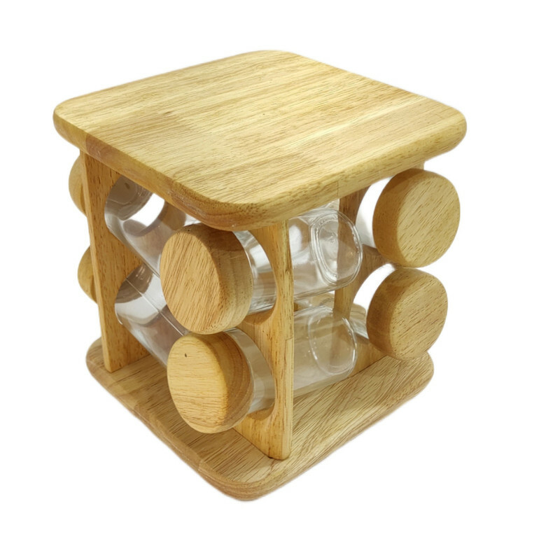 ست جای ادویه 8 پارچه مدل مربع گردان