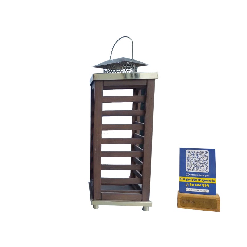 فانوس تزئینی بزرگ رنگ طلایی