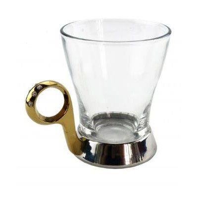 سرویس لیوان انگاره حلقه نگین طلایی