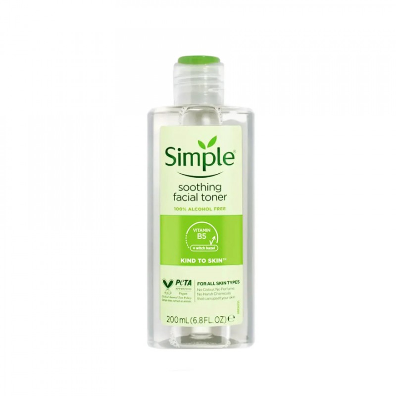 تونر آرامش بخش صورت سیمپل مدل Soothing Facial Toner مناسب انواع پوست حجم 200 میلی لیتر
