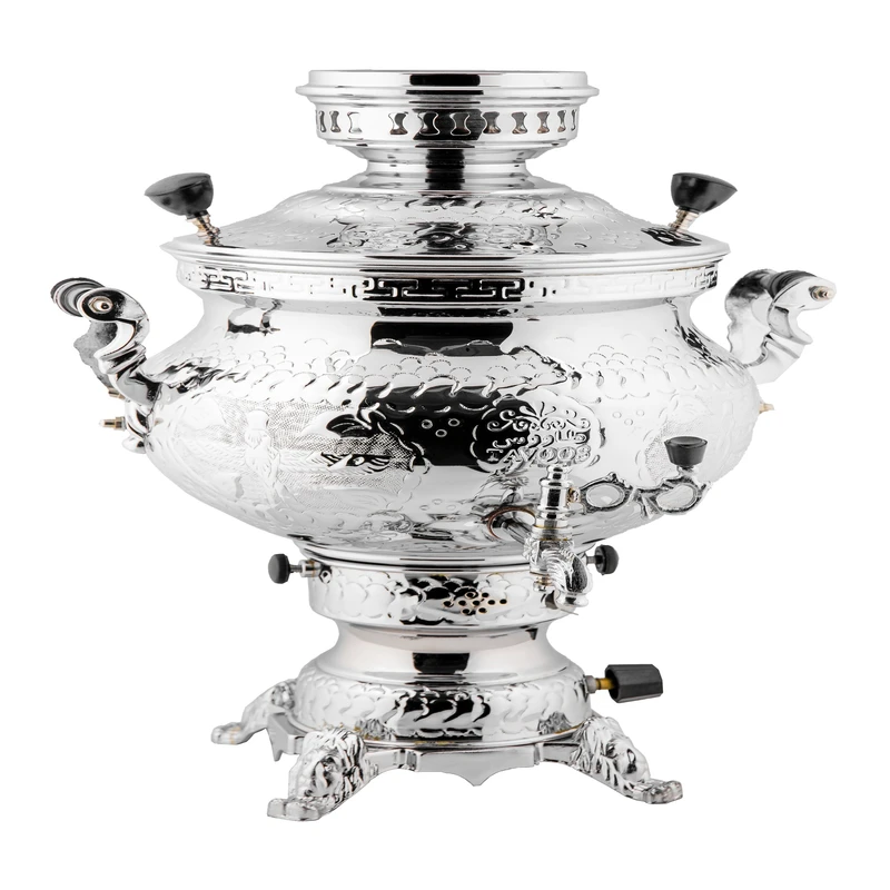 سماور زغالی طاووس مدل خمره ای کد 121-3 گنجایش 10 لیتر