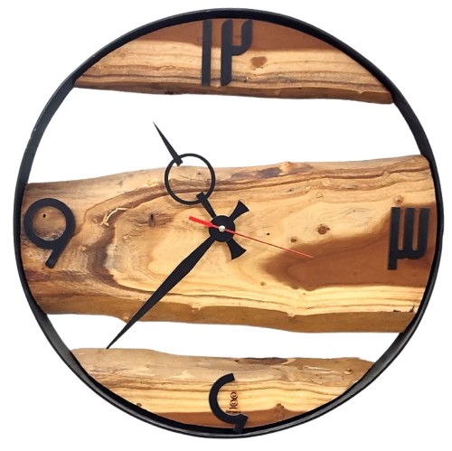 ساعت روستيك چوبي قطر 40 مدل M 020