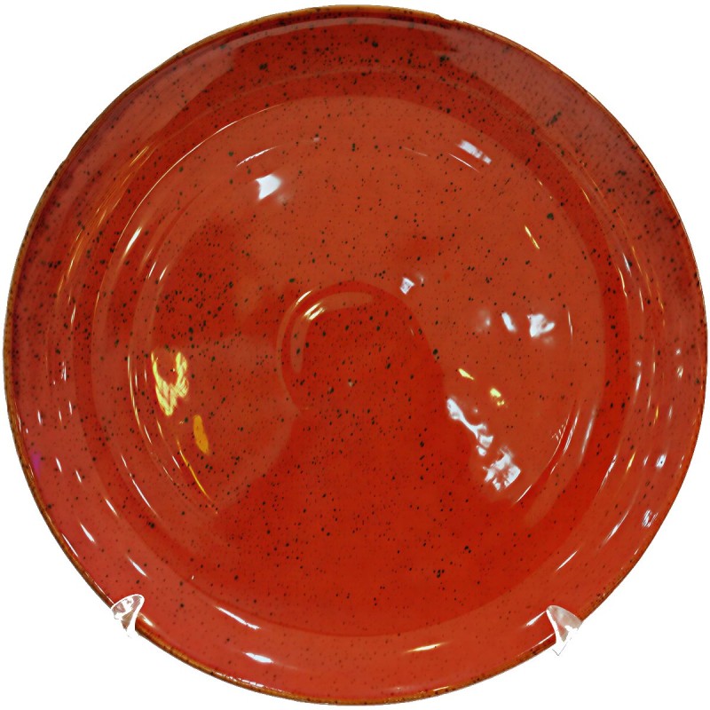 دیس سرامیکی گرد 32 دوریکا قرمز خالدار
